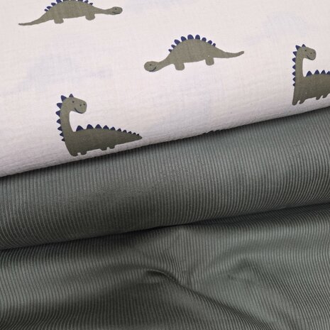 dino hydrofiel met corduroy groen