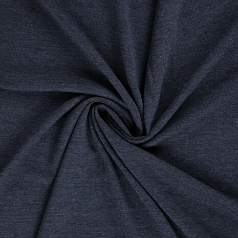 mulesin vrij - merino wol tricot blauw melange