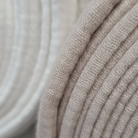 dikke hydrofiel 6-laags off white &amp; beige natural