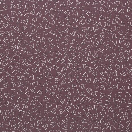 hartjes tricot met mauve ondergrond Jursie