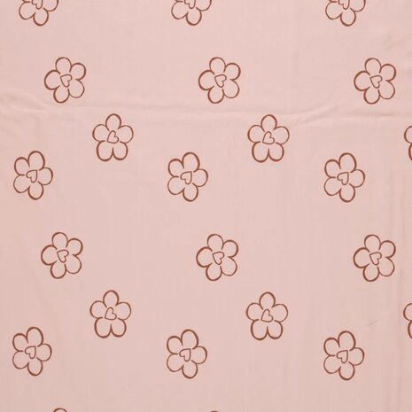 Jursie bloem en hartjes tricot KicKenStoffen