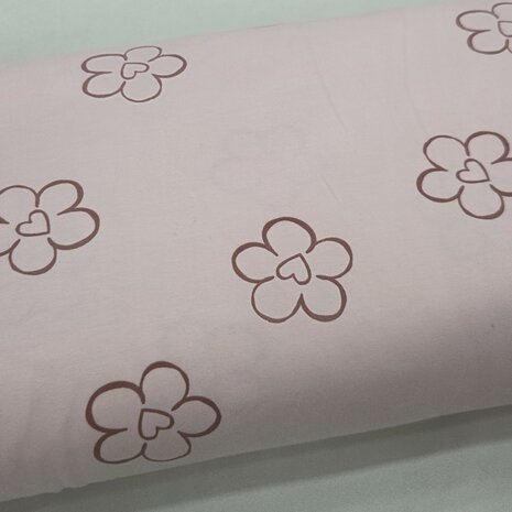 Jursie bloem en hartjes tricot KicKenStoffen