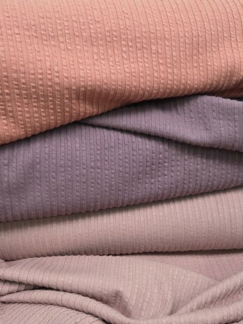 Baby Rib Jacquard mauve - licht mauve - kleiroze
