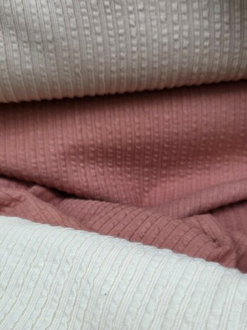 Baby Rib Jacquard kiezel - natural - kleiroze