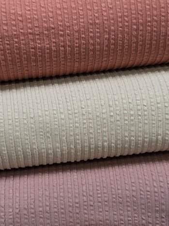 Baby Rib Jacquard kiezel - mauve licht - kleiroze