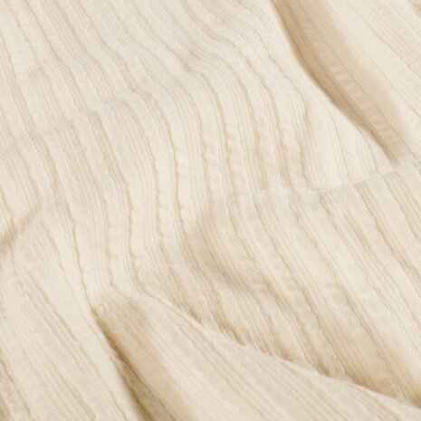 Baby Rib Jacquard Tricot Natural | Zachte Tricot Stof