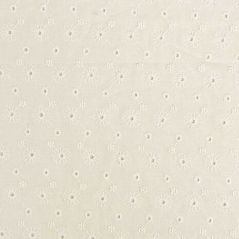 broderie bloem met schulprand off white 5997-151