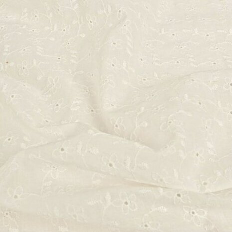 broderie bloem met schulprand off white 5998-151