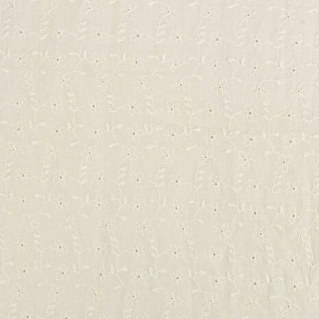 broderie bloem met schulprand off white 5998-151
