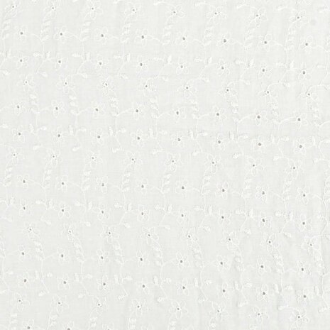 broderie bloem met schulprand gewoon wit 5998-50