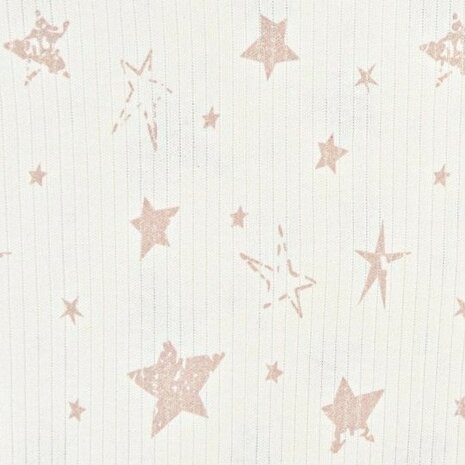 baby rib stars beige - kickenstoffen