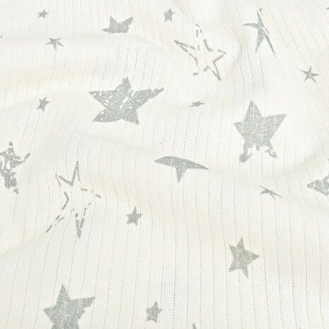 baby rib stars old green - kickenstoffen