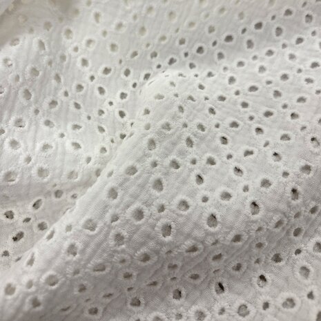 broderie hydrofiel BEEBSstofjes - off white