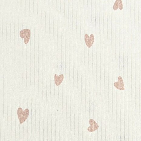 baby rib hartjes beige - kickenstoffen
