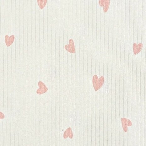 baby rib hartjes roze - kickenstoffen