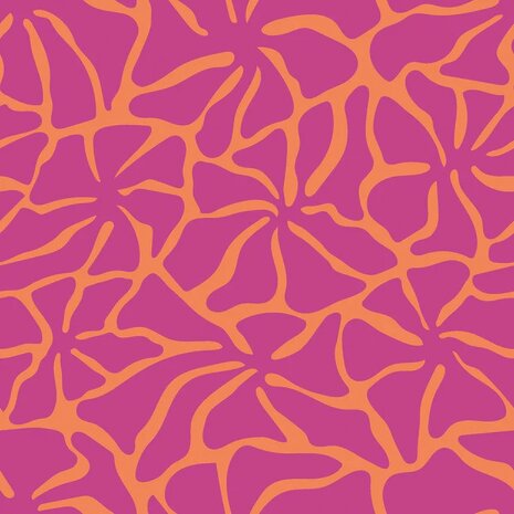 Hydrofiel stof met bloemen en bladeren in felle kleuren