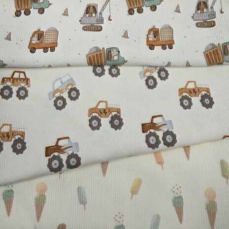 ribtricot soft met digitale kinder prints - Beebsstofjes (2)