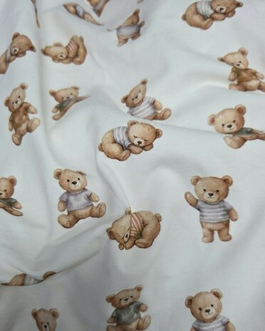 slapende teddybeertjes katoenen tricot