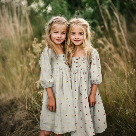 hydrofiel stof met perzikjes Poppy 04534 - kickenstoffen