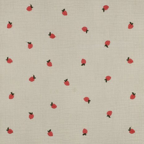 hydrofiel stof met perzikjes Poppy 04534 - kickenstoffen