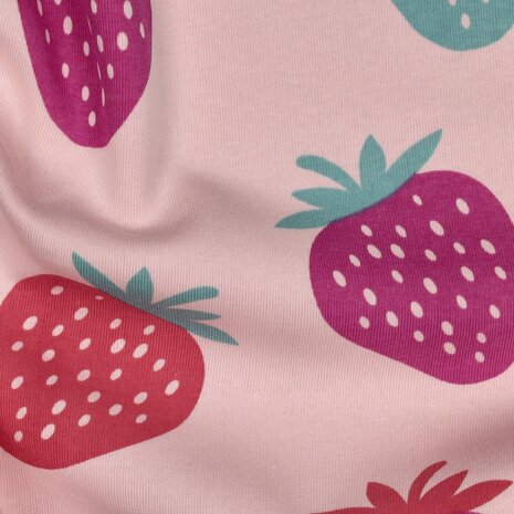 dikke joggingstof met aardbeien Poppy 07184.047