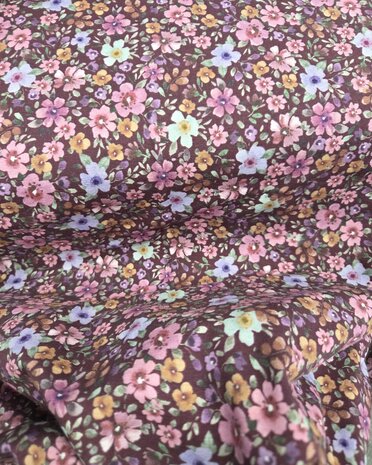 werkelijke kleur cotton jersey burgundy digital flowers poppy 07095.021