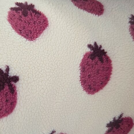 teddy jacquard strawberries 08032 Poppy