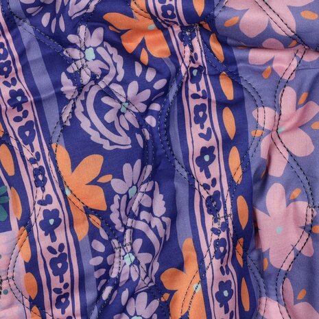 gestepte stof aubergine poppy 07831.001