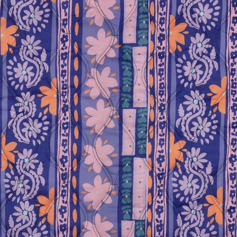 gestepte stof aubergine poppy 07831.001