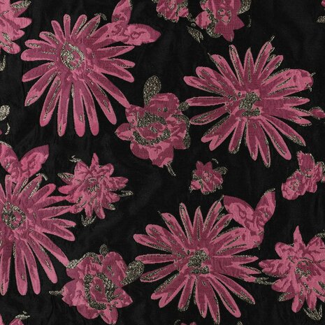jacquard flowers poppy fabrics 03585.001