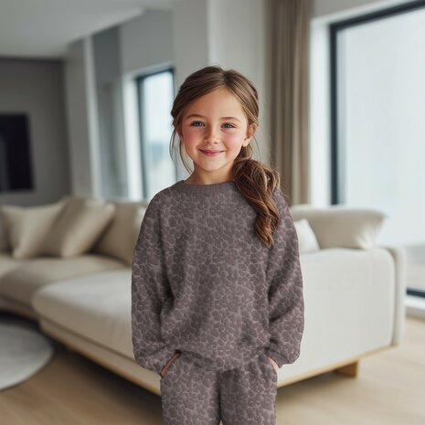 badstof tricot dierenvacht giraf panter mauve KicKenStoffen