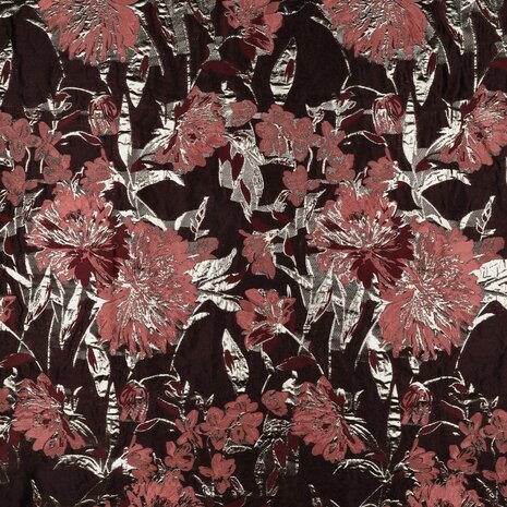 flower jacquard stof poppy 04725 