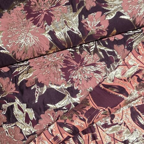 flower jacquard stof poppy 04725 