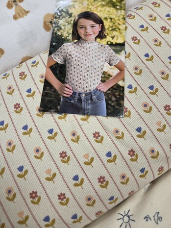 rib jersey flowers poppy 07247.003_biologische katoen rib