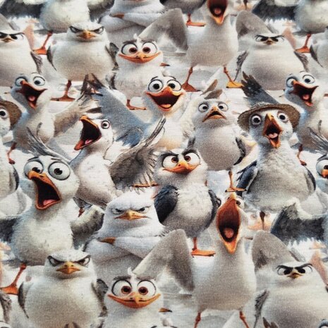 Tricot Funny Seagull - KicKenStoffen
