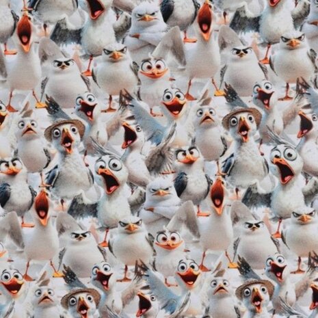 Tricot Funny Seagull - KicKenStoffen
