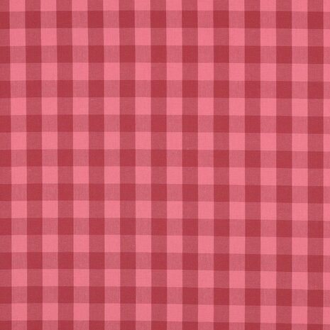 03511.006 cotton yarn dyed checks poppy