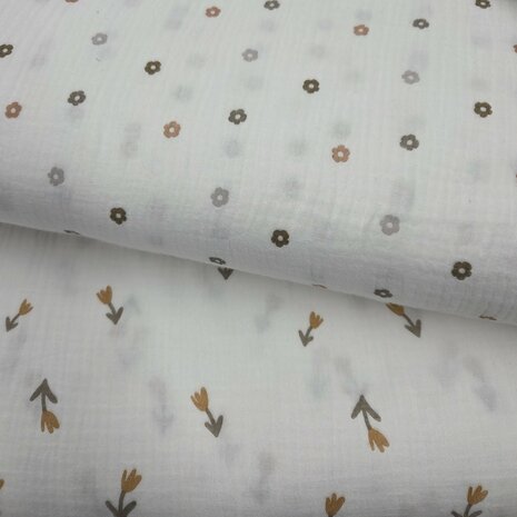 hydrofiel bloem en tulp kickenstoffen