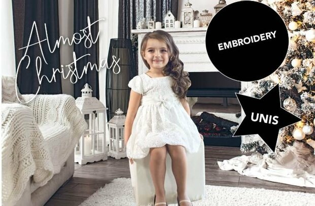 claypink embroidery with flowers and 'finished ends' 