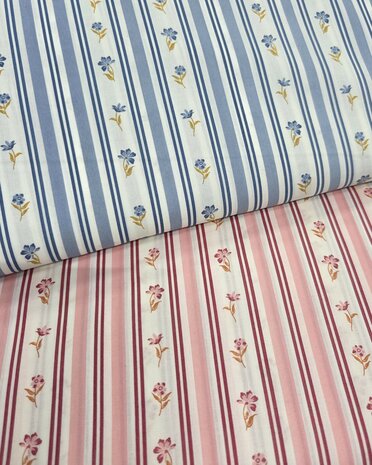 06972._streepjes en bloemen poplin