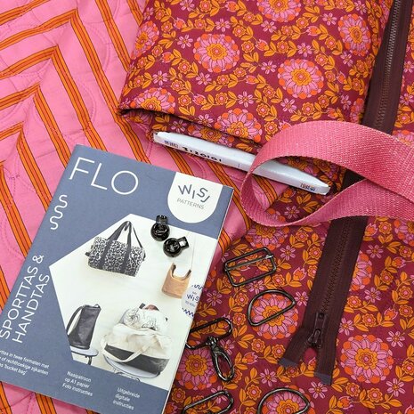 tassenstof en toebehoren met naaipatroon tassen