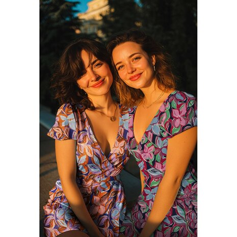 voorbeeld jurk Ai - cotton viscose flowers verheestextiles 07032.004 kickenstoffen