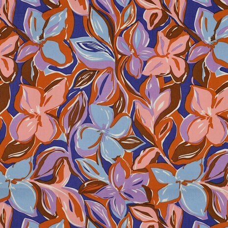 cotton viscose flowers verheestextiles 07032.004 kickenstoffen