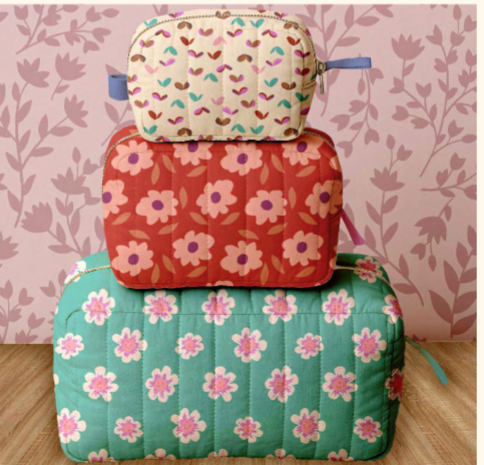 toilettas gewatteerde stof kickenstoffen - swessie