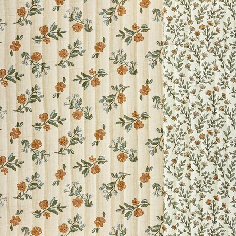 dubbelzijdige bloemen gevoerde katoen hydrofiel Swessie - KicKenStoffen110757