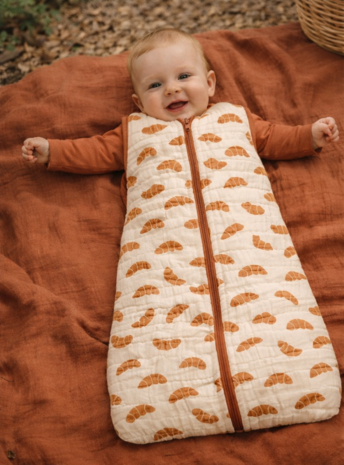 voorbeeld AI baby slaapzak van een soortgelijke dubbelzijdige gevoerde hydrofiel Swessie - KicKenStoffen
