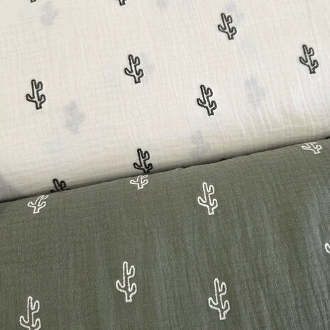 Hydrofiel met Kaktussen &ndash; Stoere Genderneutrale Double Gauze