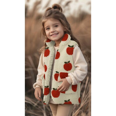 gilet - teddy met appels van poppy 05676.001