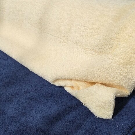 dikke badstof vanille geel - jeans - beige