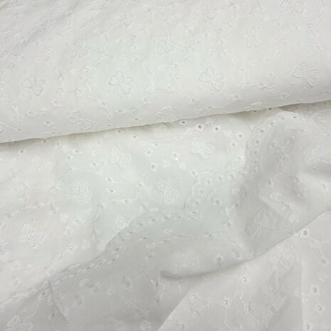 luxe broderie katoen vlinders